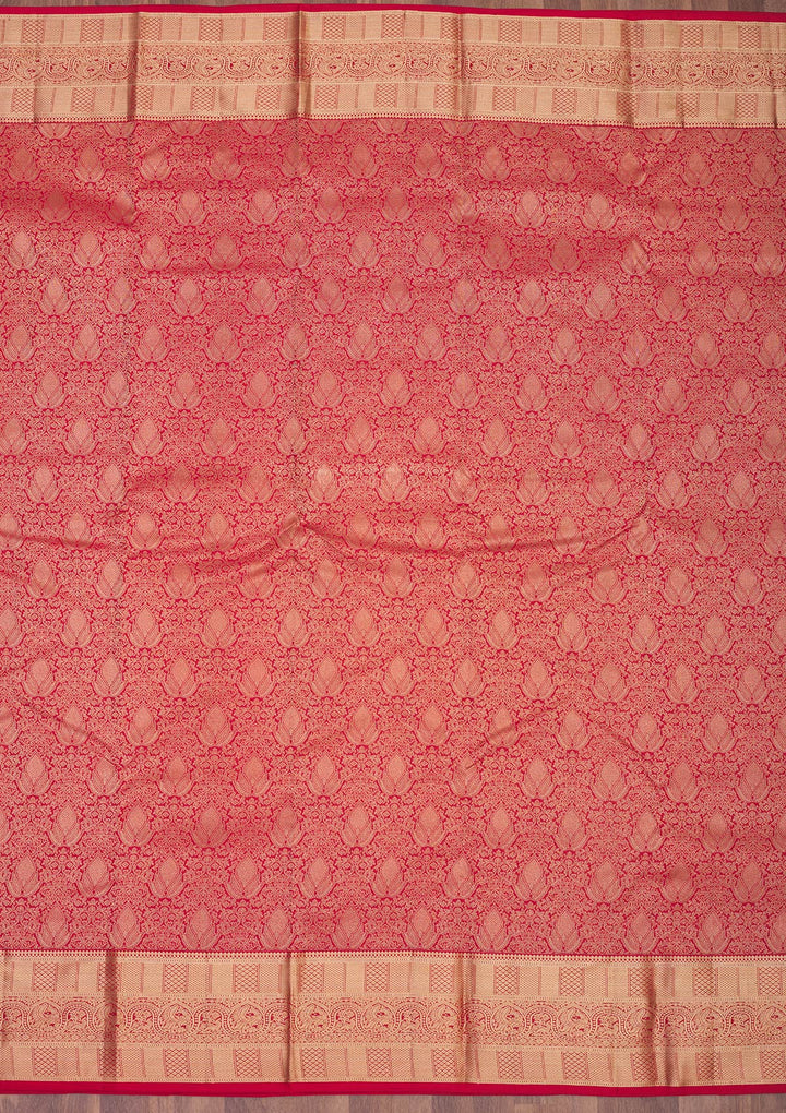 Red Zariwork Pure Silk Saree