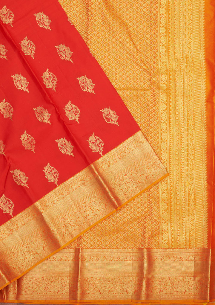 Red Zariwork Pure Silk Saree