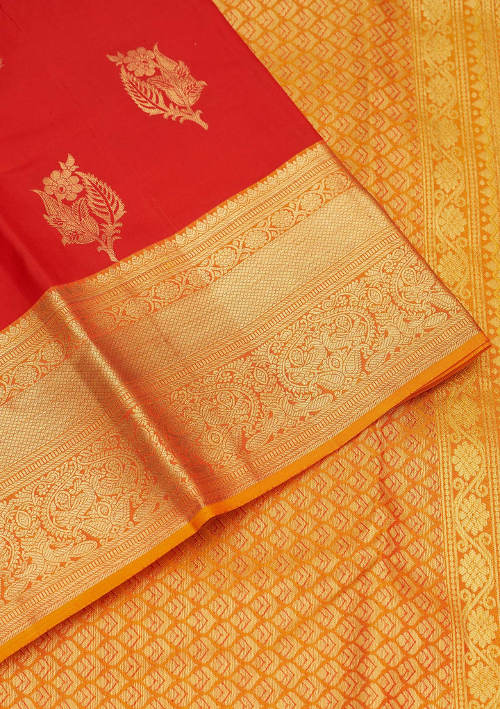 Red Zariwork Pure Silk Saree