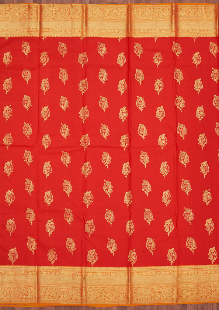 Red Zariwork Pure Silk Saree