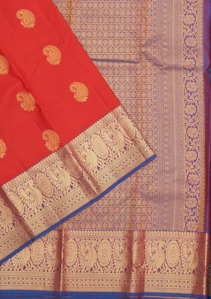 Red Zariwork Pure Silk Saree