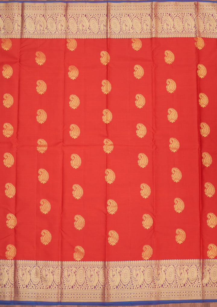 Red Zariwork Pure Silk Saree