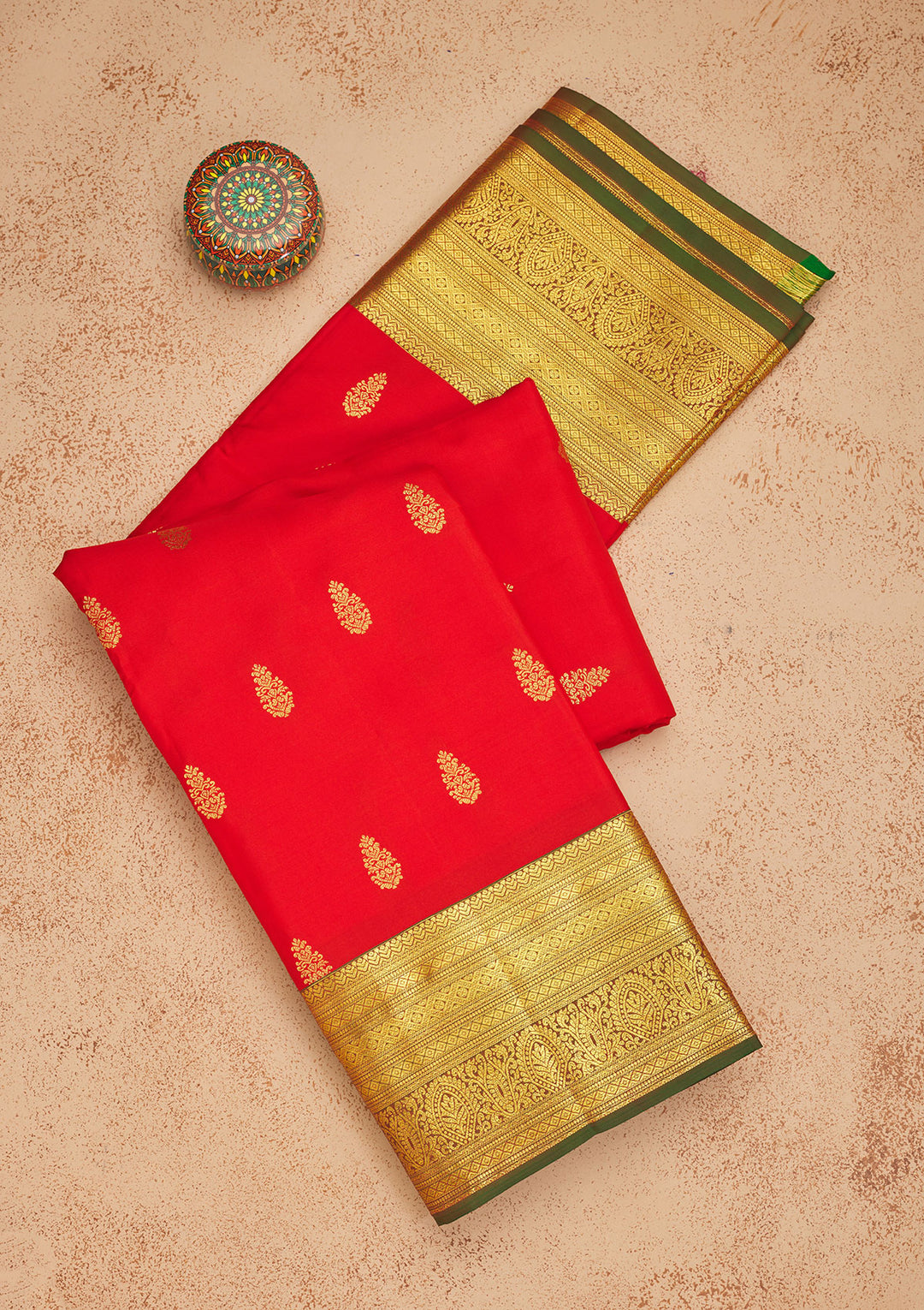 Red Zariwork Pure Silk Saree