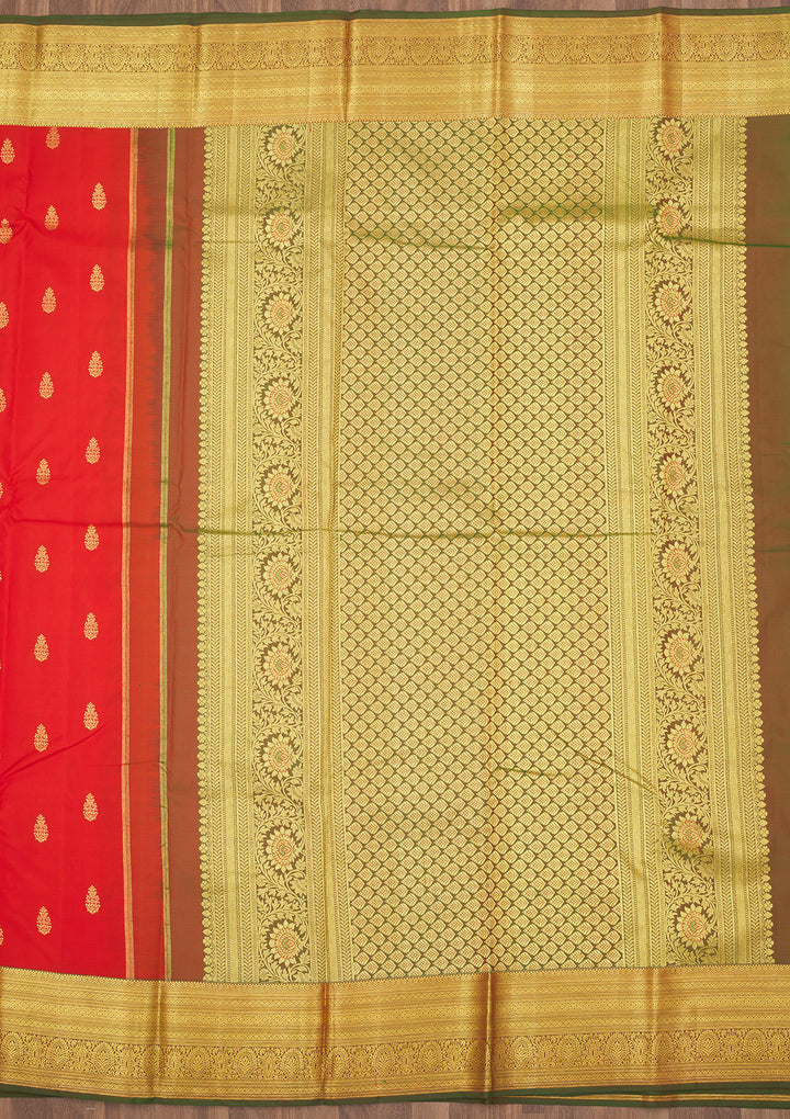Red Zariwork Pure Silk Saree