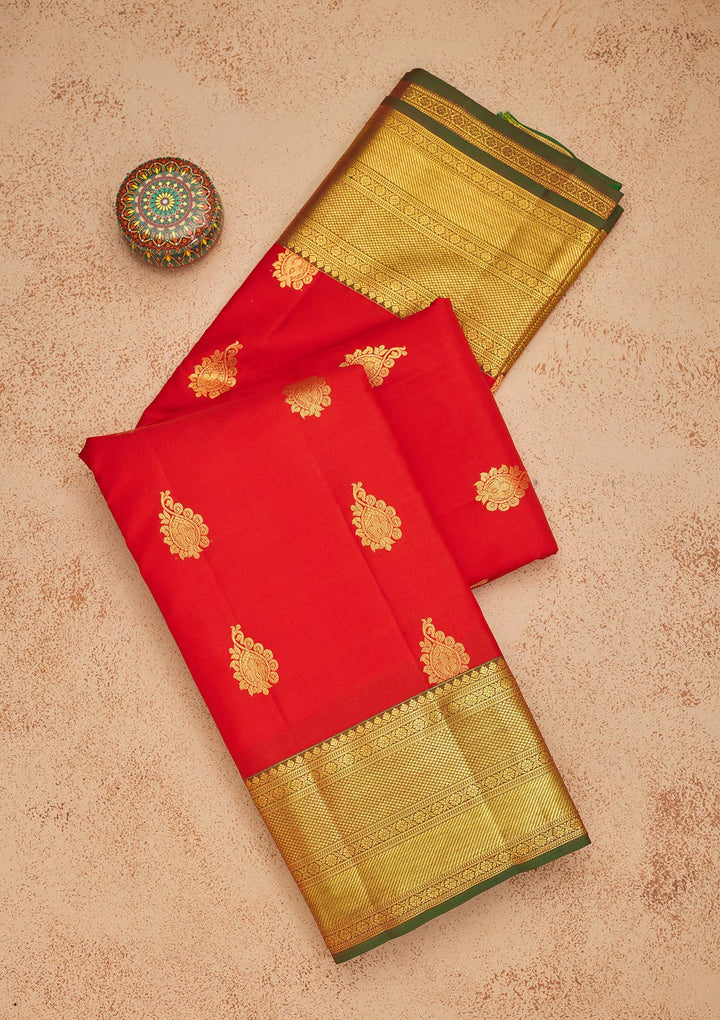 Red Zariwork Pure Silk Saree