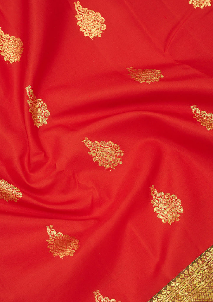 Red Zariwork Pure Silk Saree