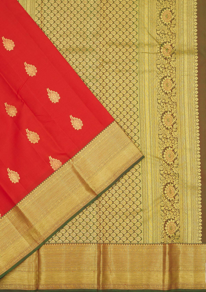Red Zariwork Pure Silk Saree