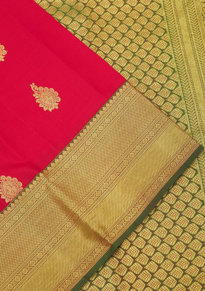 Red Zariwork Pure Silk Saree