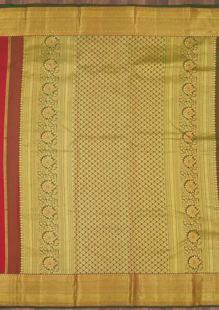 Red Zariwork Pure Silk Saree