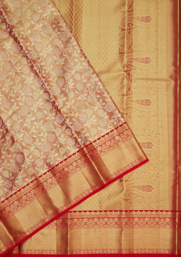 Red Zariwork Pure Silk Saree