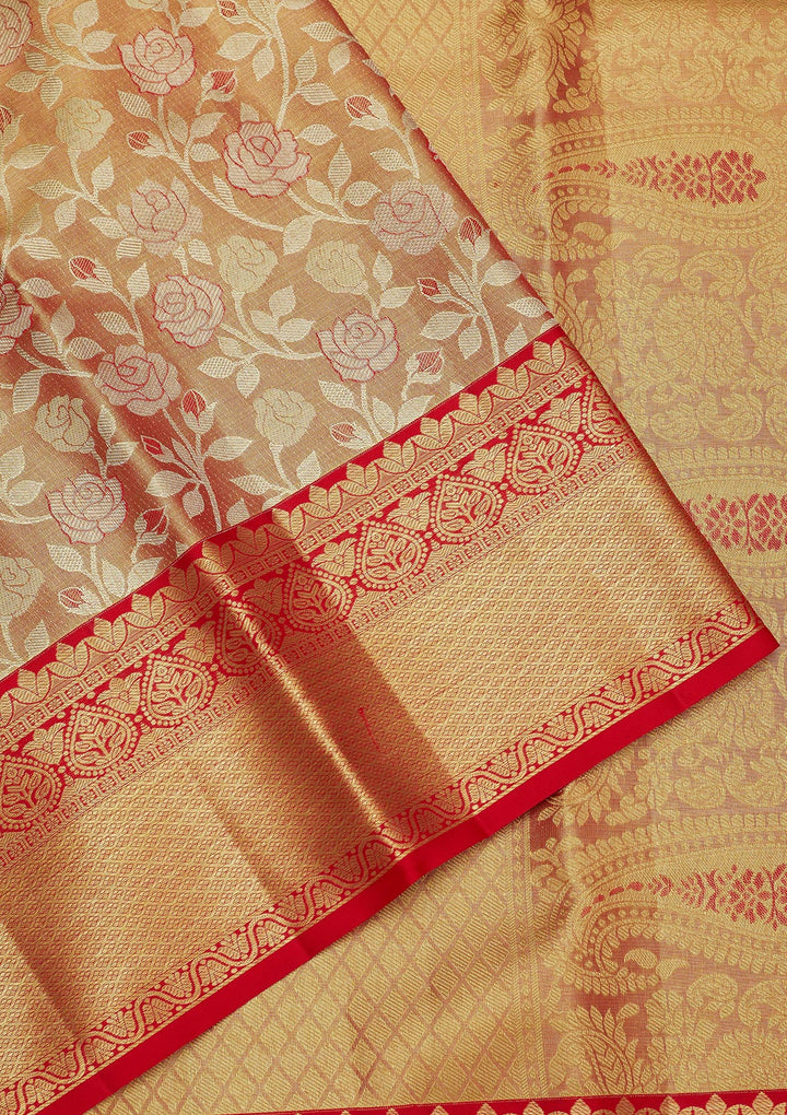 Red Zariwork Pure Silk Saree