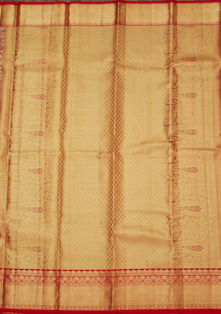 Red Zariwork Pure Silk Saree