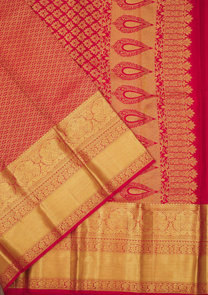Red Zariwork Pure Silk Saree