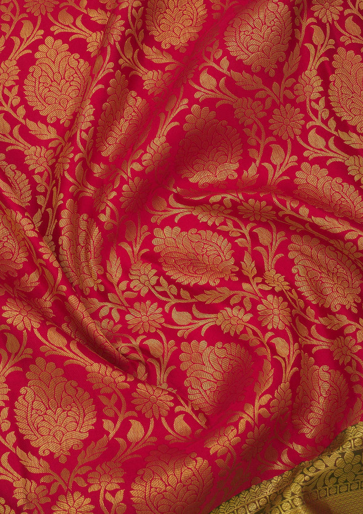 Red Zariwork Pure Silk Saree