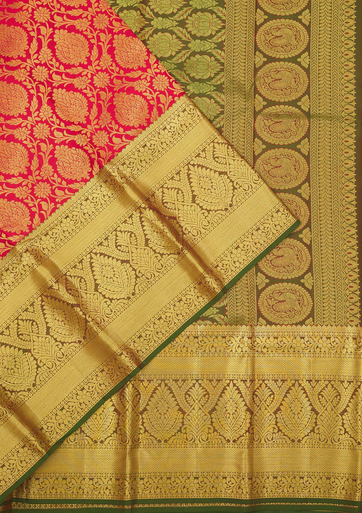 Red Zariwork Pure Silk Saree