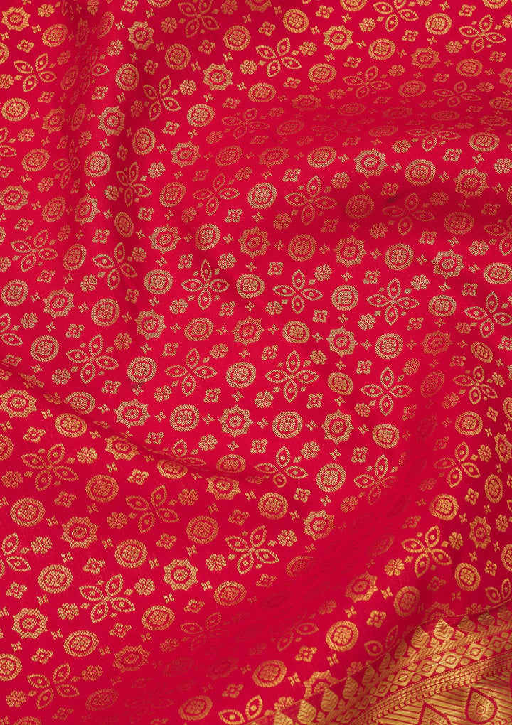 Red Zariwork Pure Silk Saree