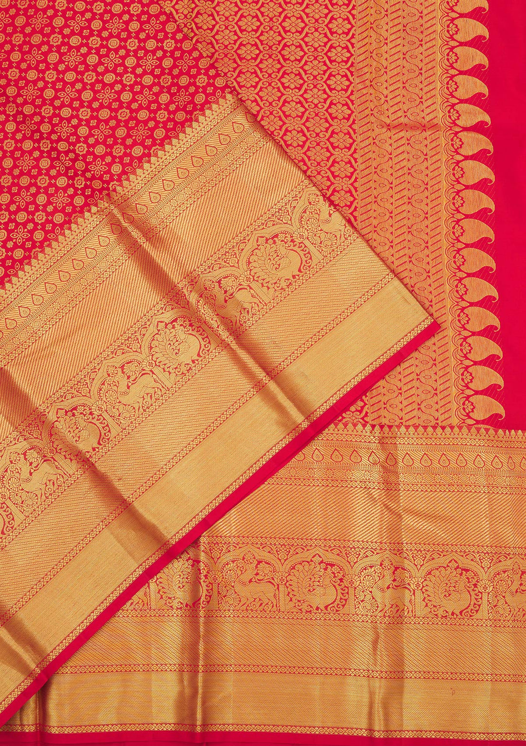 Red Zariwork Pure Silk Saree