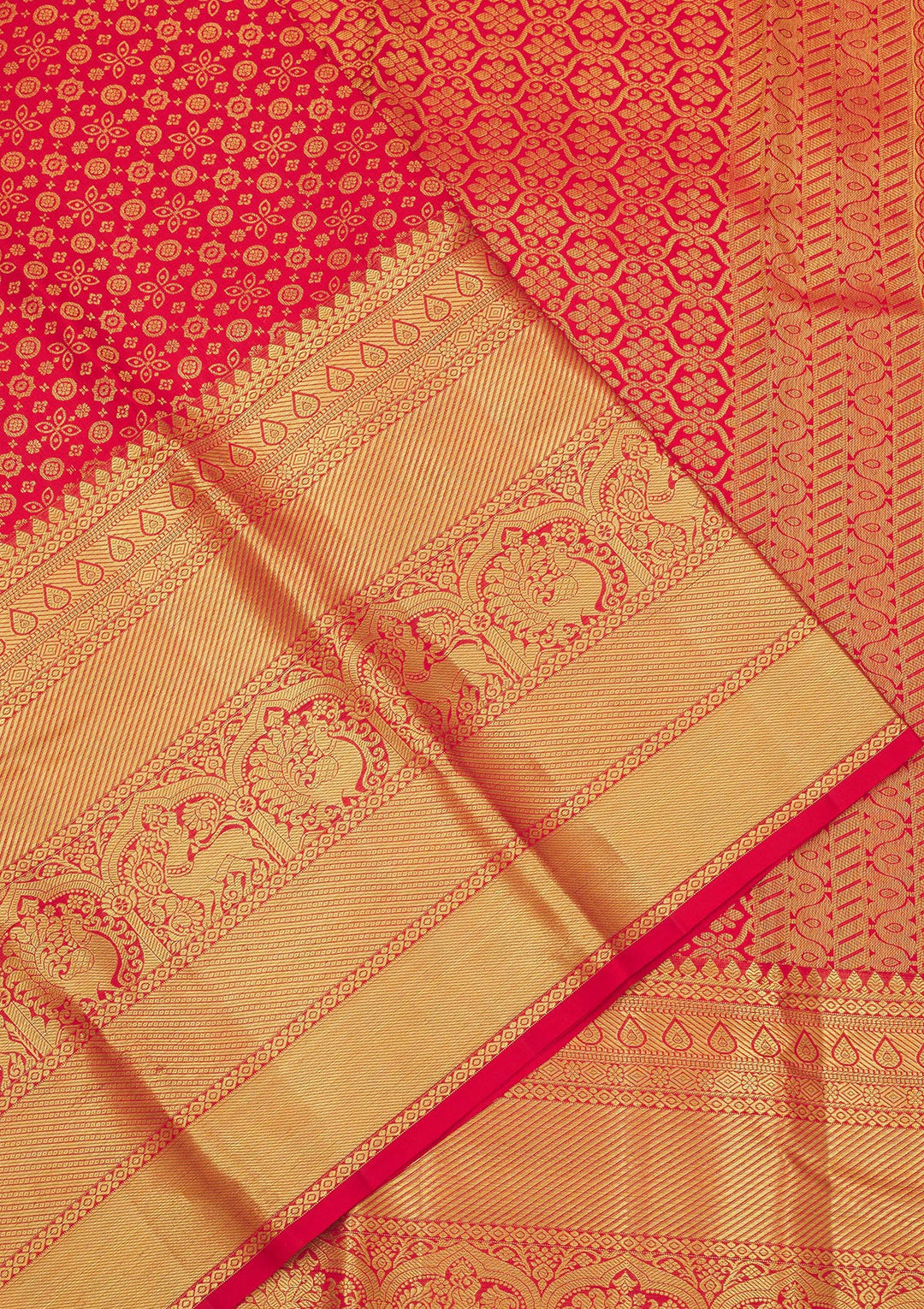 Red Zariwork Pure Silk Saree