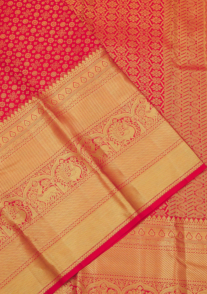 Red Zariwork Pure Silk Saree