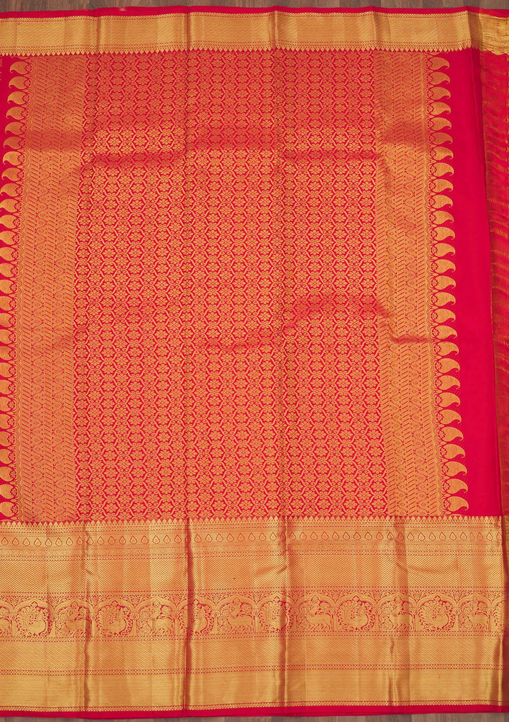 Red Zariwork Pure Silk Saree