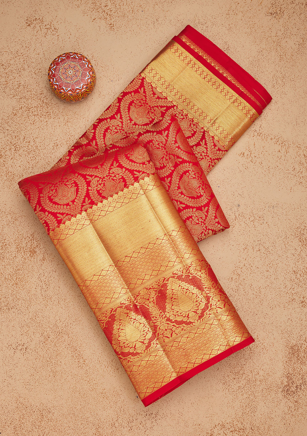 Red Zariwork Pure Silk Saree