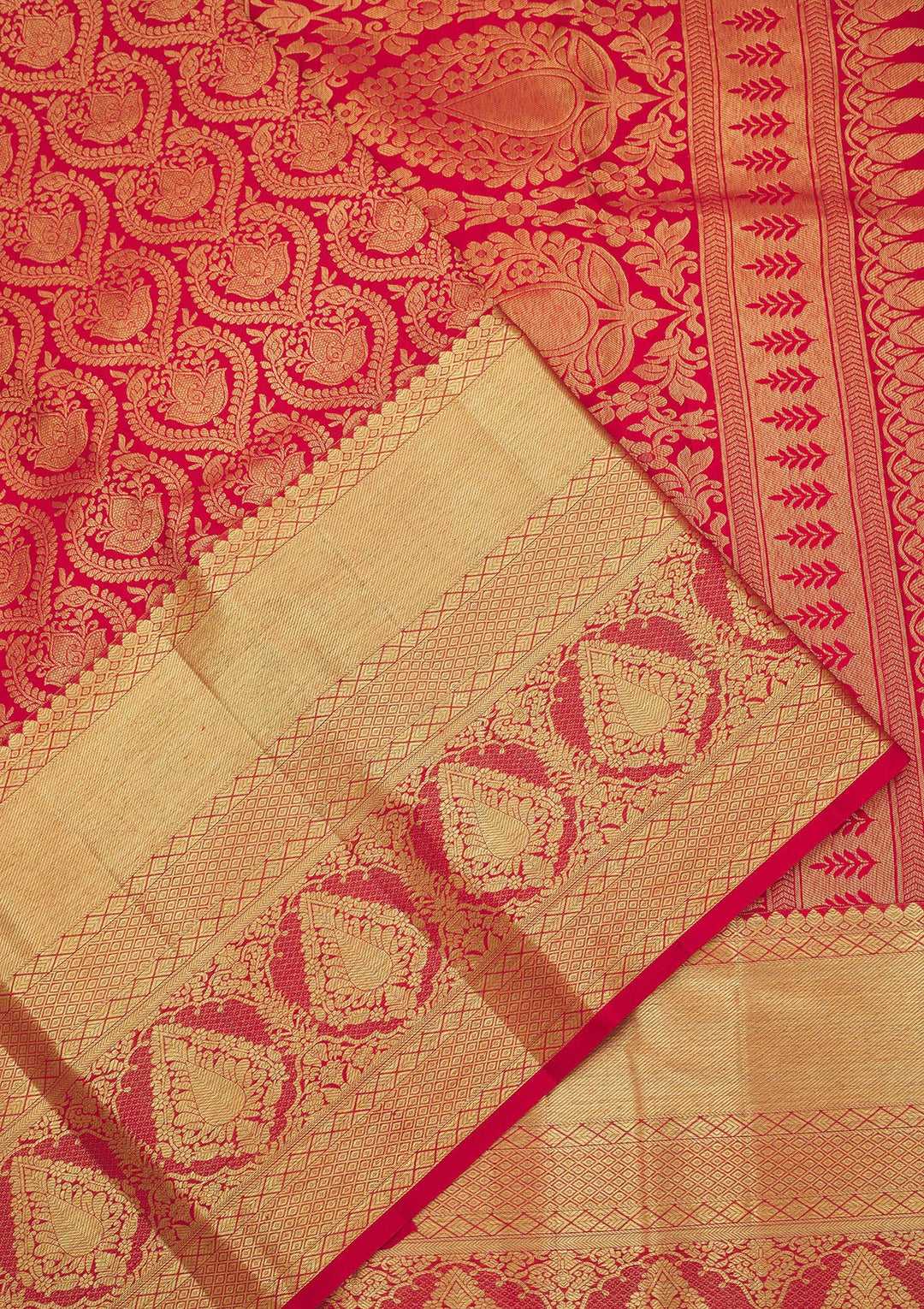 Red Zariwork Pure Silk Saree