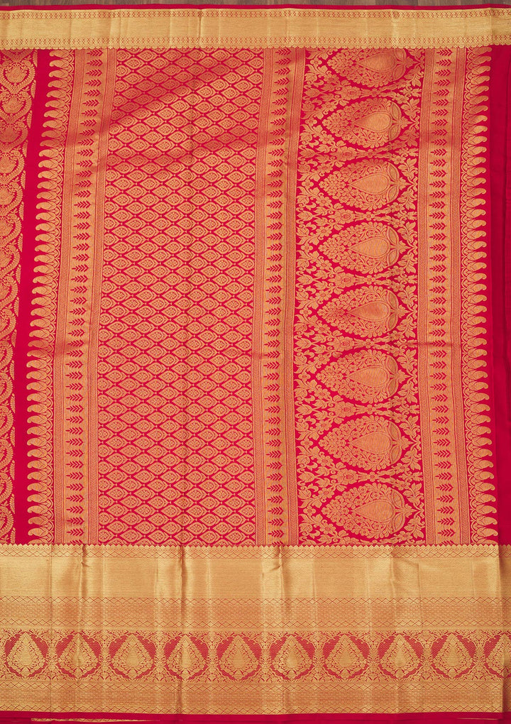 Red Zariwork Pure Silk Saree