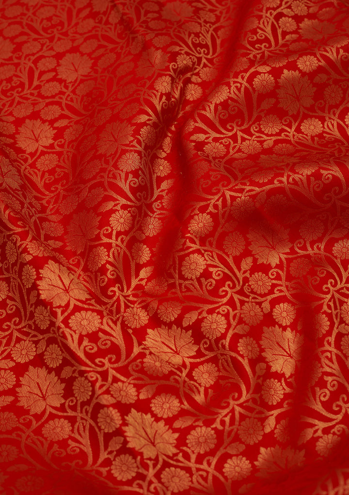 Red Zariwork Pure Silk Saree