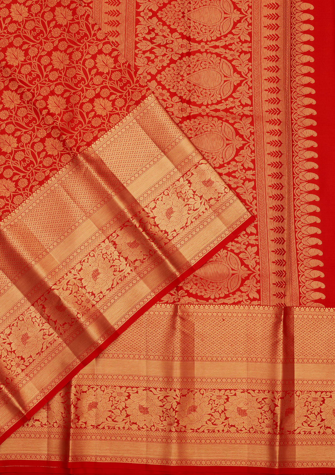 Red Zariwork Pure Silk Saree