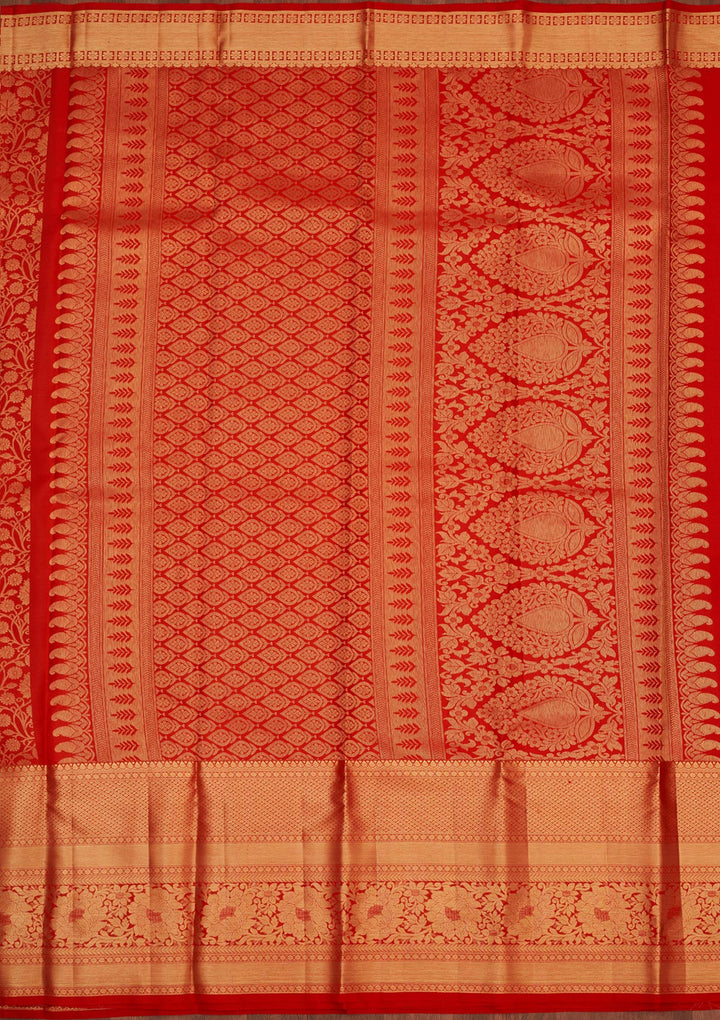 Red Zariwork Pure Silk Saree