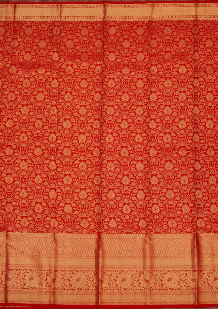 Red Zariwork Pure Silk Saree