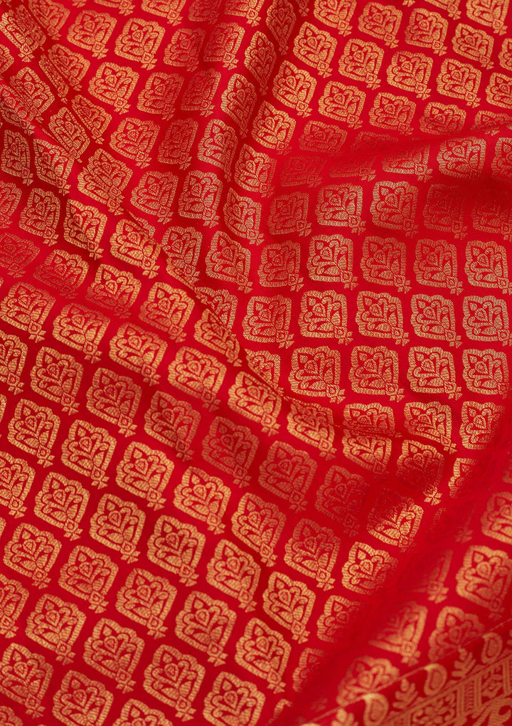 Red Zariwork Pure Silk Saree