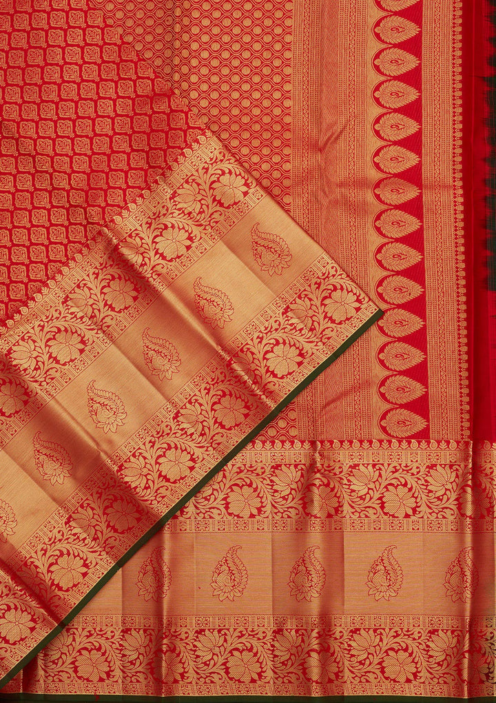 Red Zariwork Pure Silk Saree