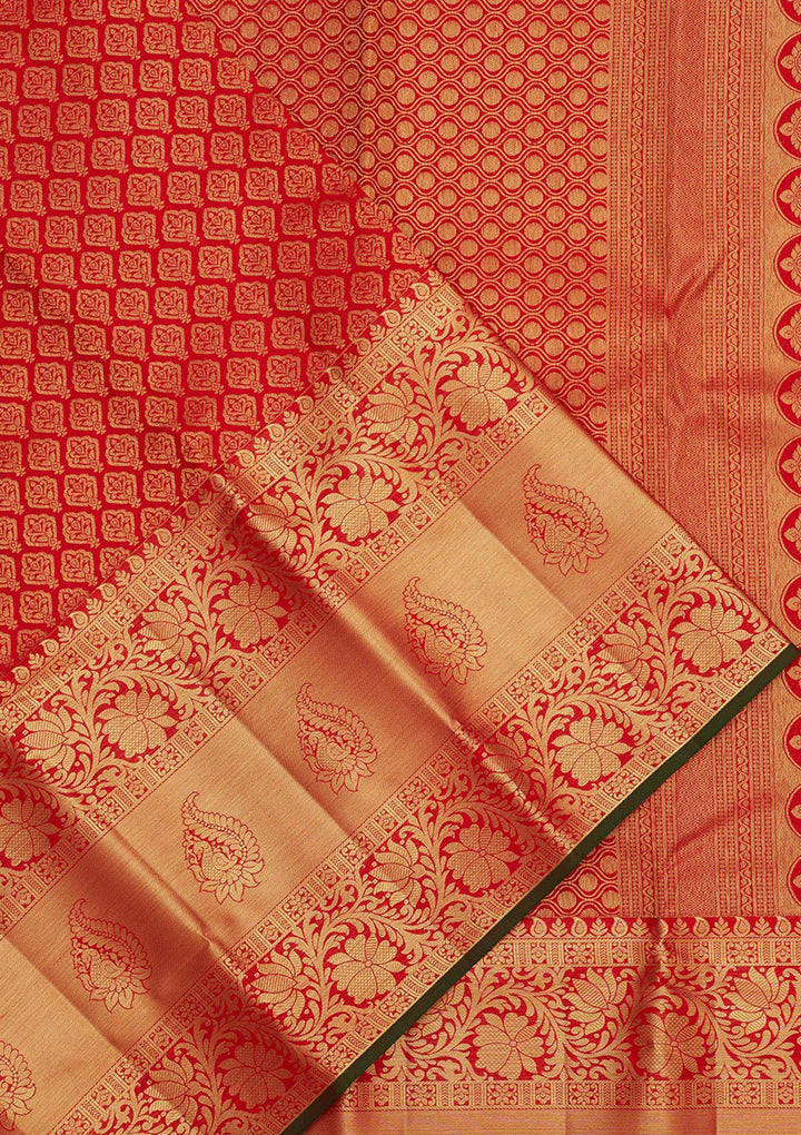 Red Zariwork Pure Silk Saree