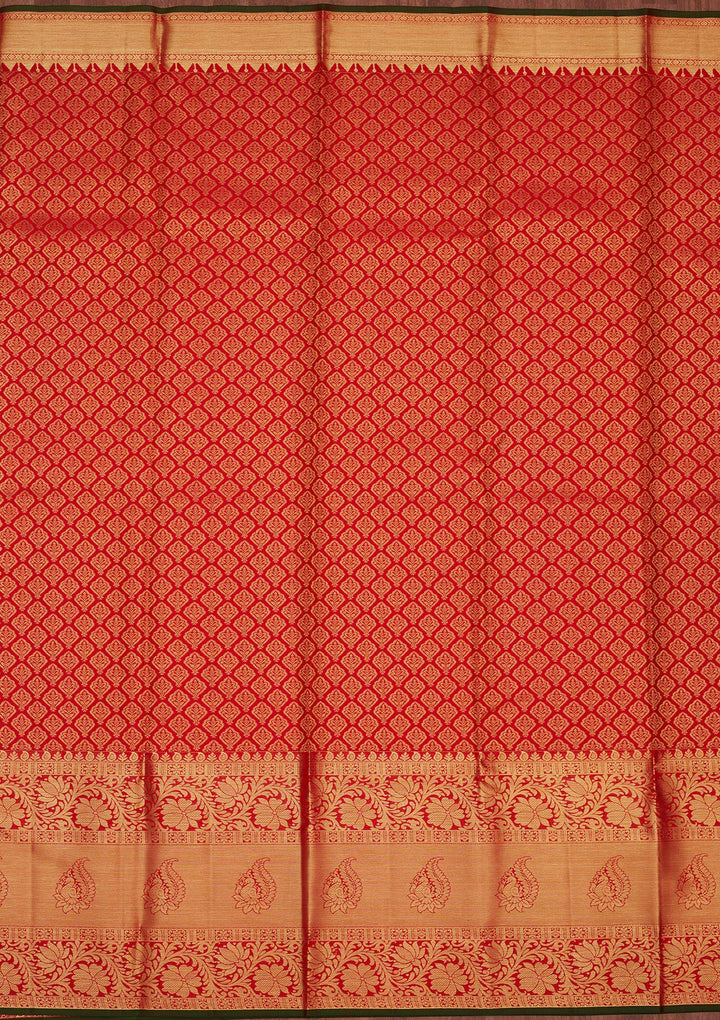 Red Zariwork Pure Silk Saree