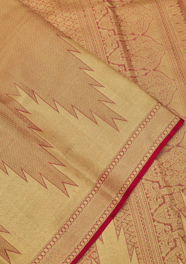 Red Zariwork Pure Silk Saree