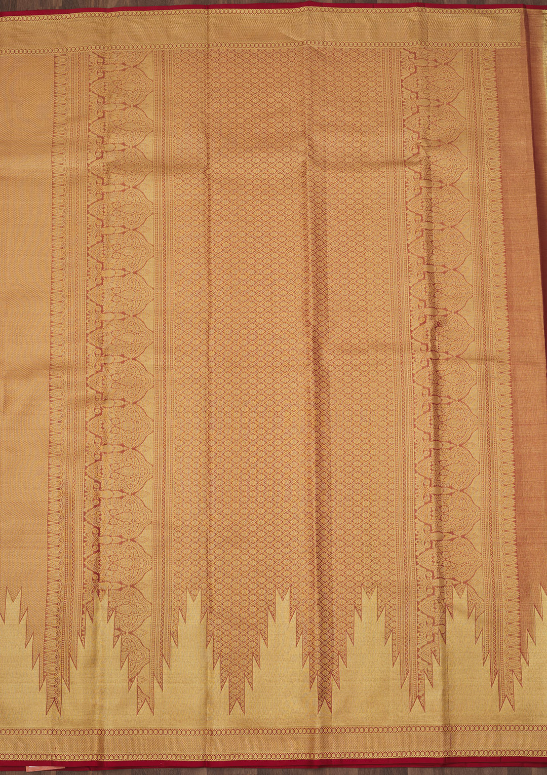 Red Zariwork Pure Silk Saree