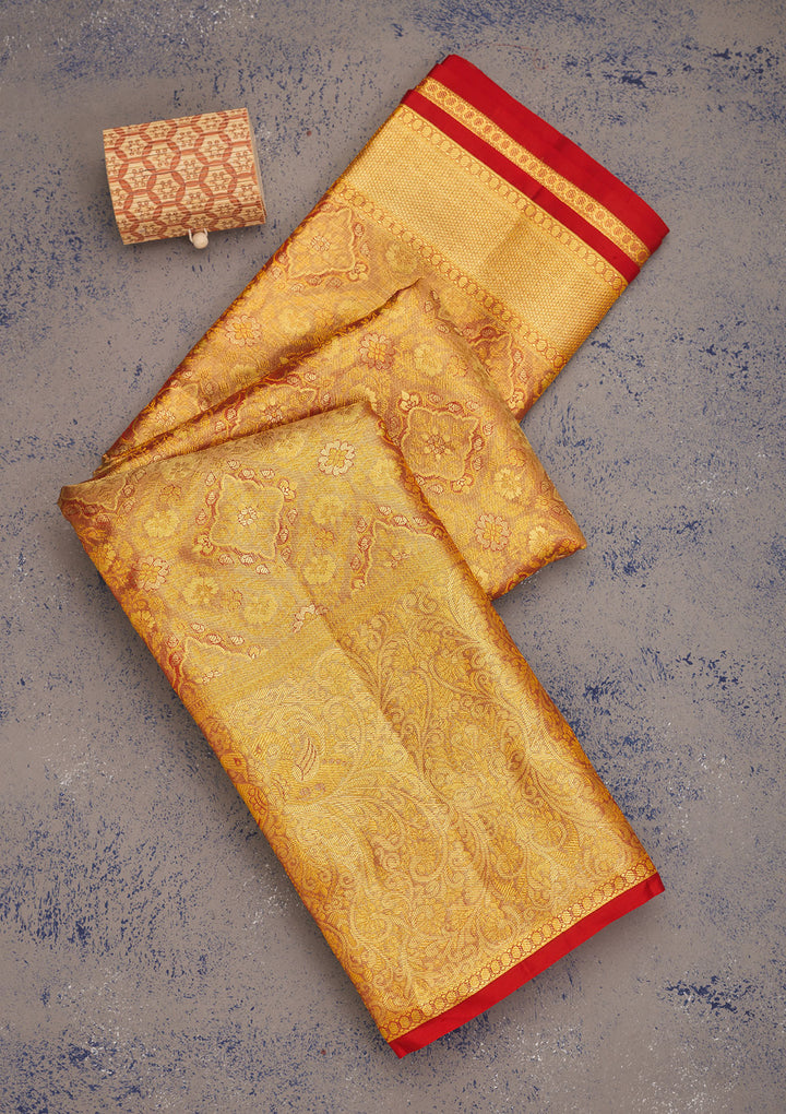 Red Zariwork Pure Silk Saree