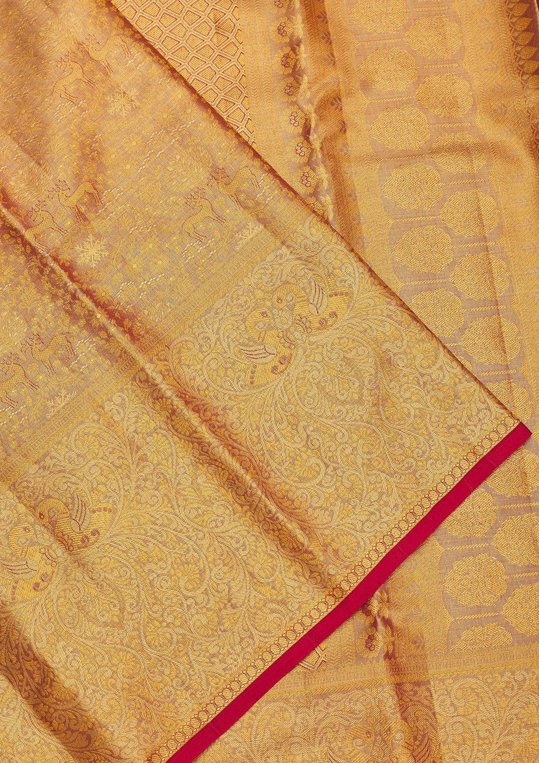 Red Zariwork Pure Silk Saree