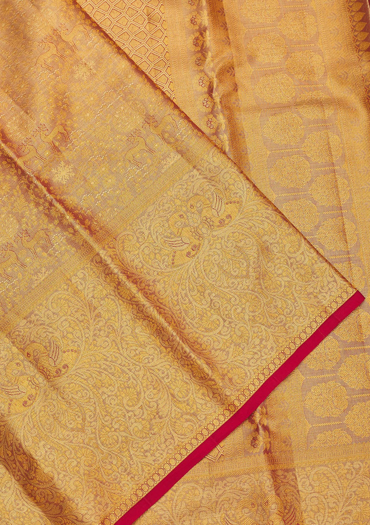 Red Zariwork Pure Silk Saree