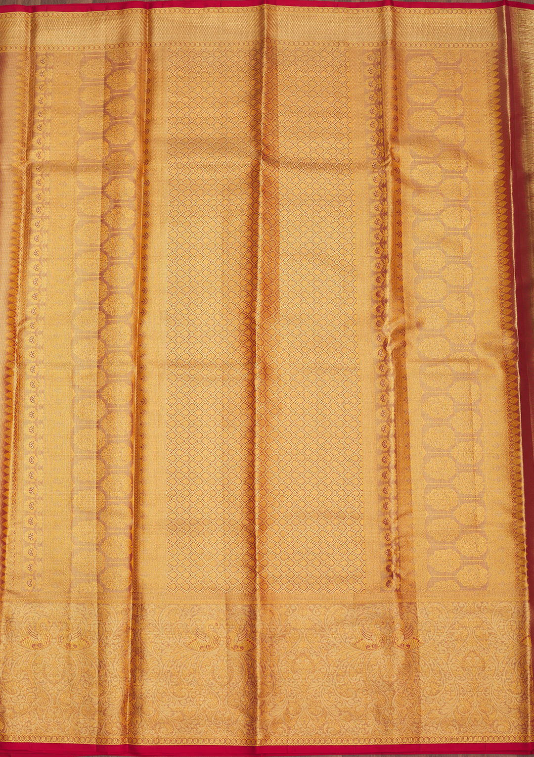 Red Zariwork Pure Silk Saree