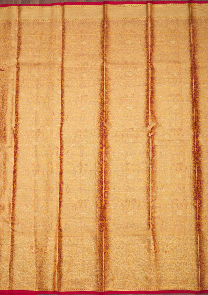 Red Zariwork Pure Silk Saree