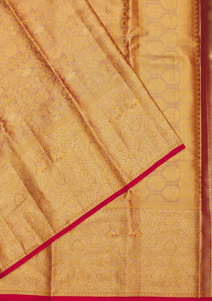 Red Zariwork Pure Silk Saree