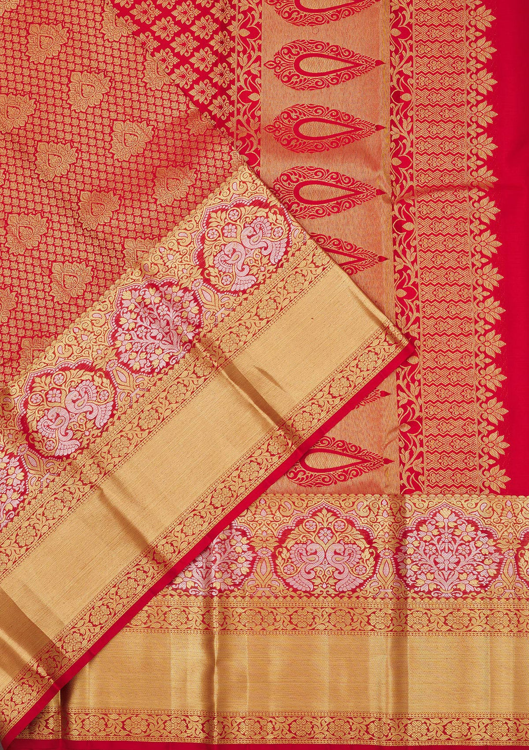 Red Zariwork Pure Silk Saree