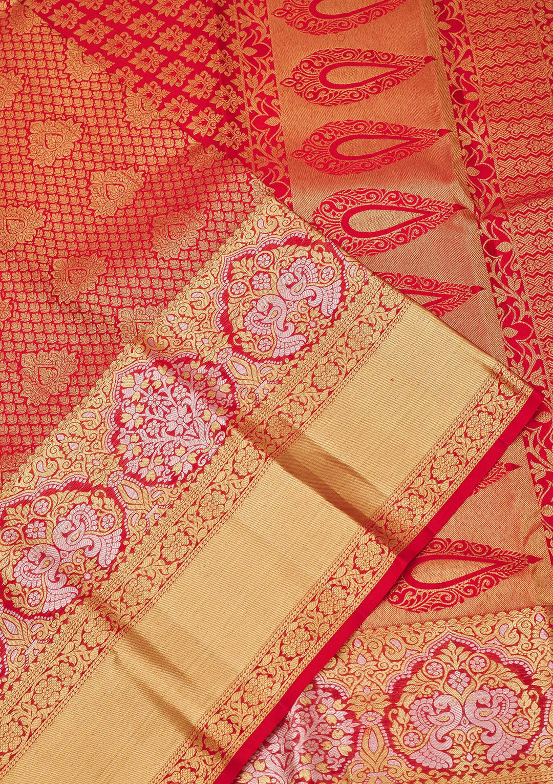 Red Zariwork Pure Silk Saree