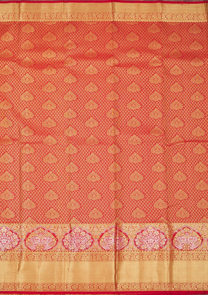 Red Zariwork Pure Silk Saree