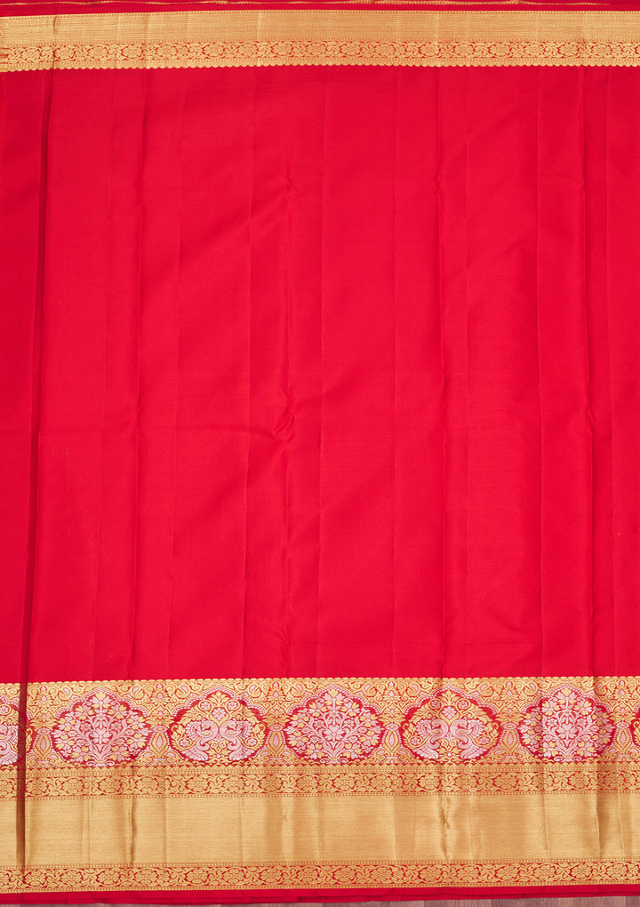 Red Zariwork Pure Silk Saree