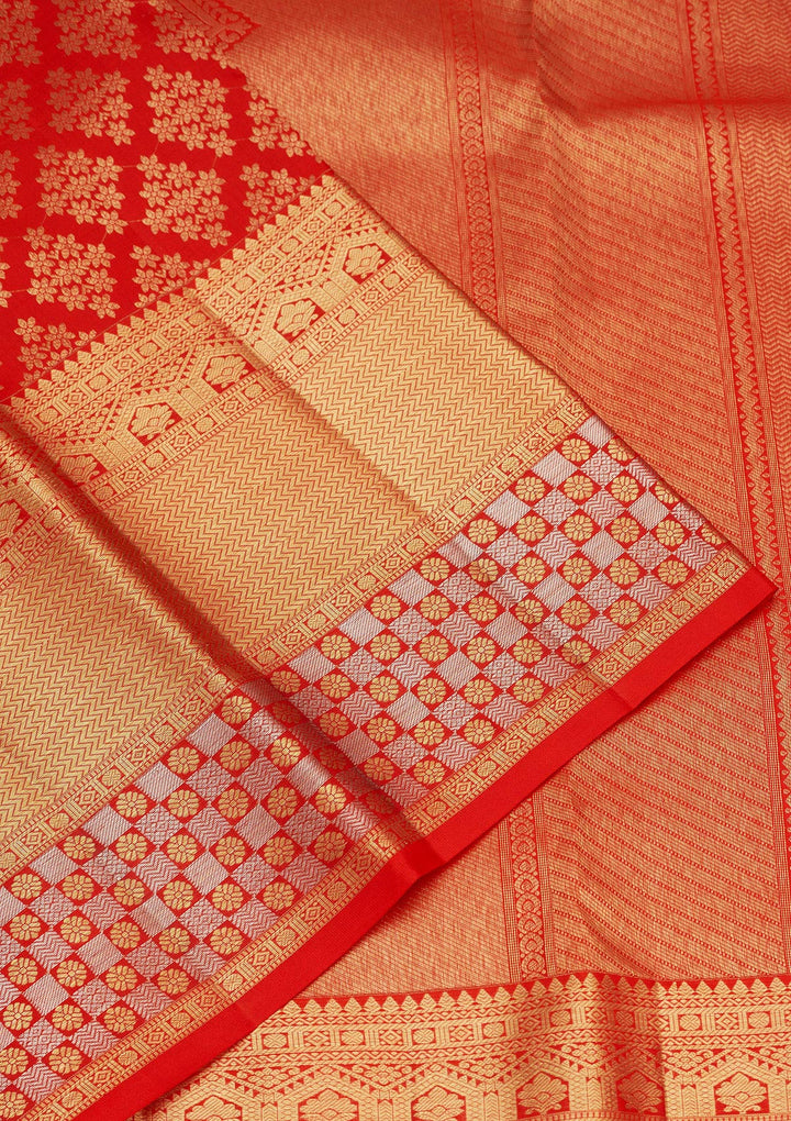 Red Zariwork Pure Silk Saree