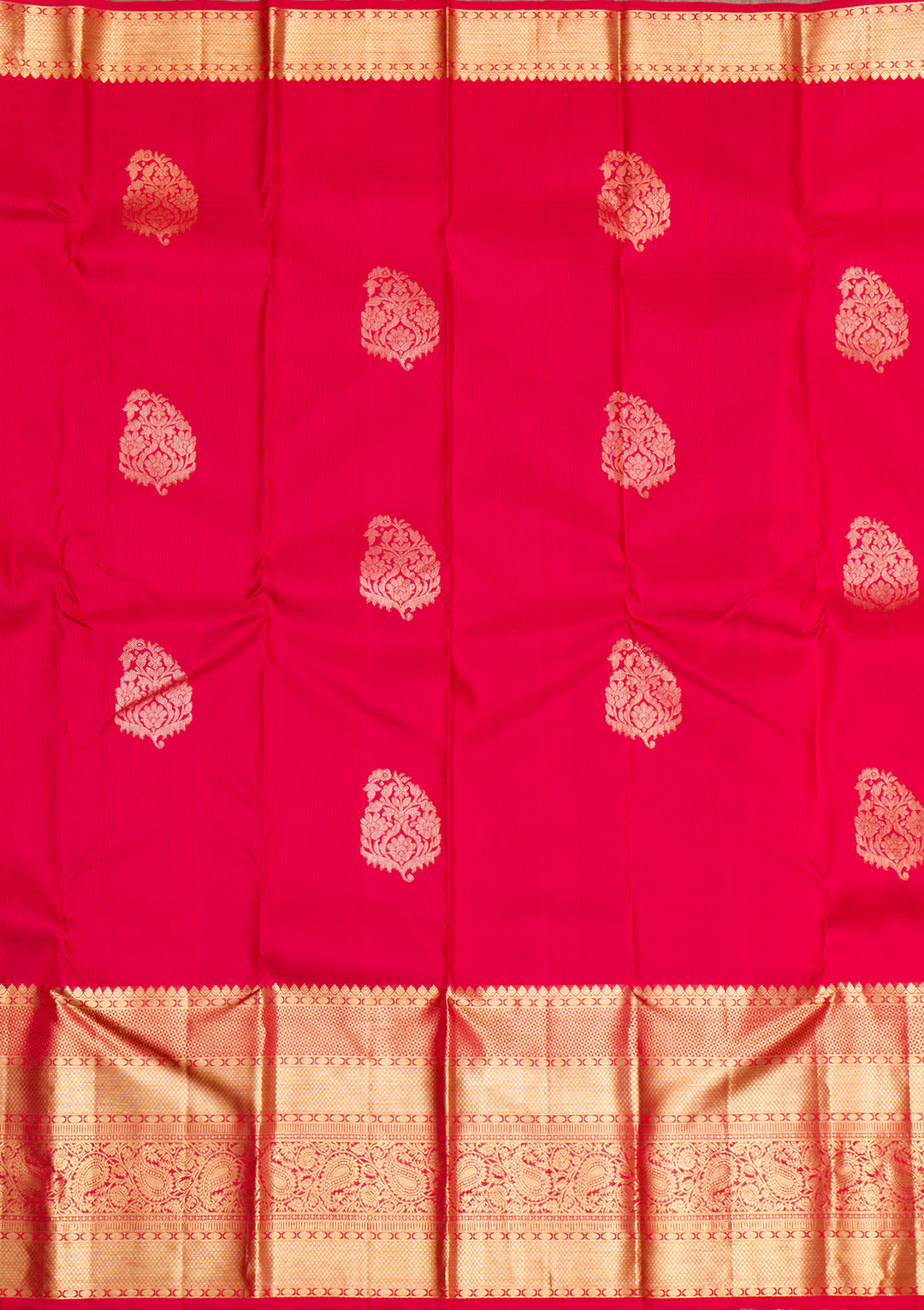 Red Gold Zariwork Banarasi Pure Silk Saree