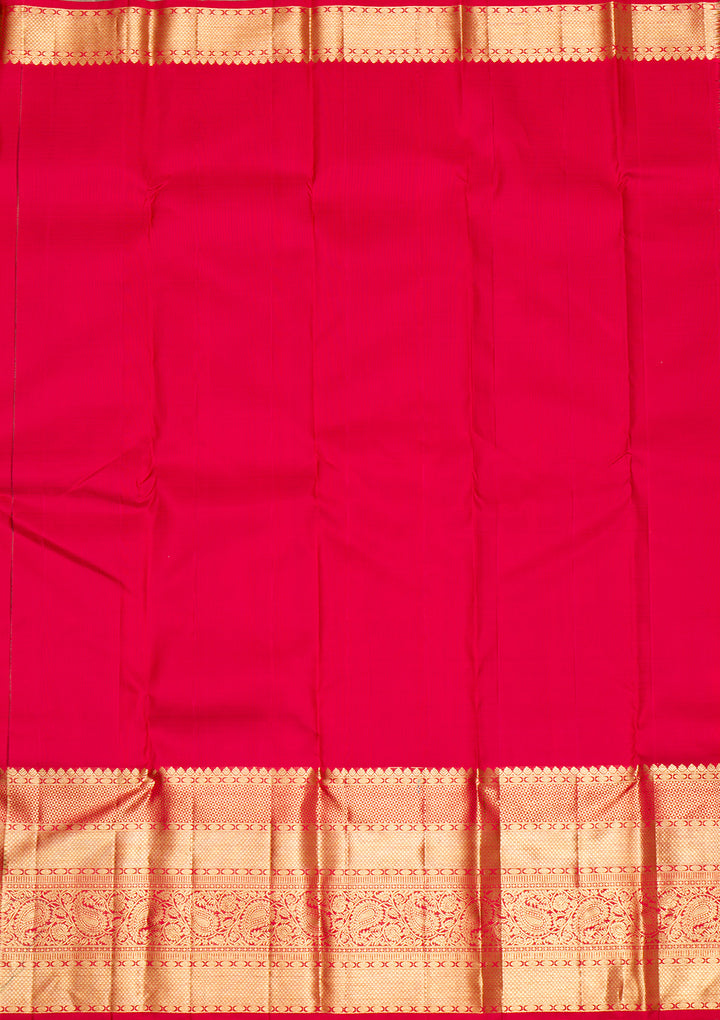Red Gold Zariwork Banarasi Pure Silk Saree